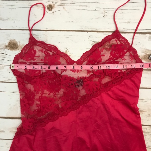 Vintage Red Lace Bob Mackie Snap-crotch Teddie - Picture 8 of 9